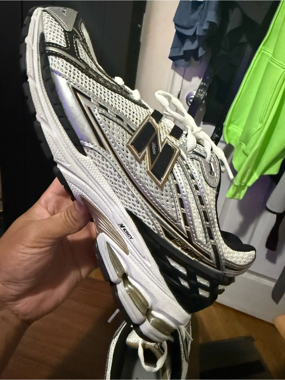 New Balance Women's Silver, Black & White Athletic Running Shoes